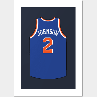 Larry Johnson New York Jersey Qiangy Posters and Art